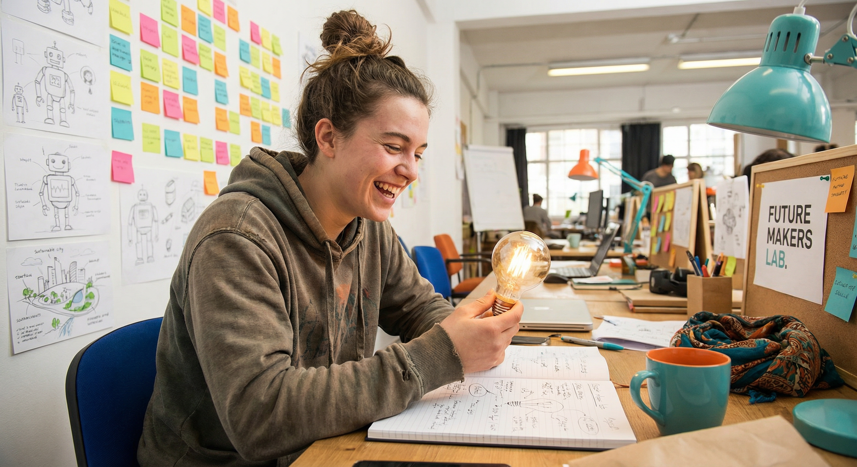 Students developing innovative ideas